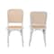 Baxton Studio Neah Japandi White Wood and Natural Rattan 2-Piece Dining Chair Set, PR 227-2PC-13247-ZORO - alternate 5